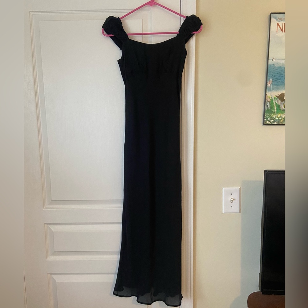 Abercrombie black midi dress
